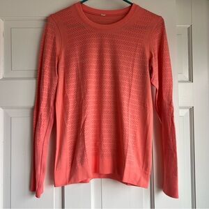 Lululemon Breeze By Long Sleeve Mesh Workout Shirt Size 6